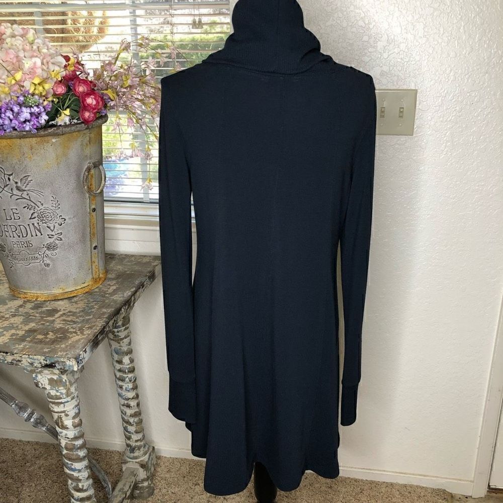 CAbi Black Cowl Neck Boho Shift Dress - Picture 5 of 13